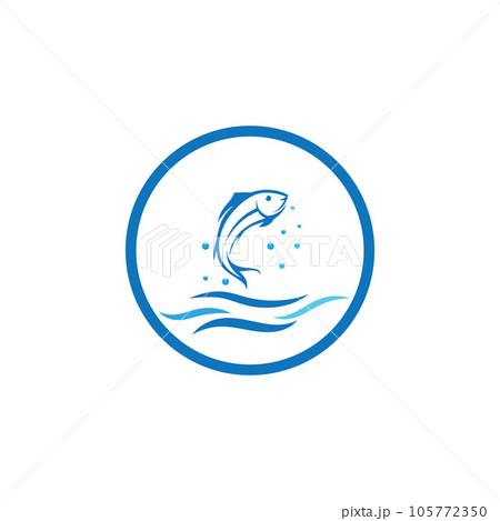 Water wave icon vector 105772350