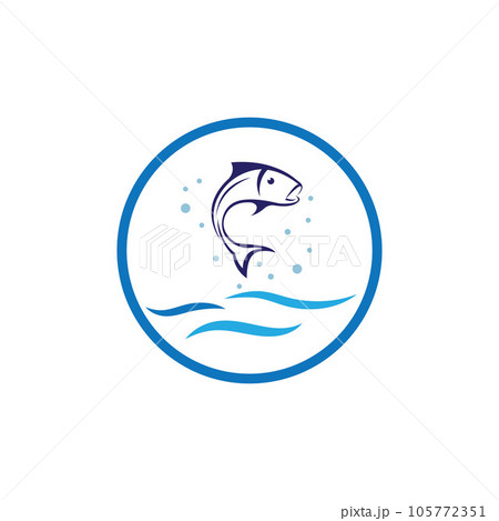 Water wave icon vector 105772351
