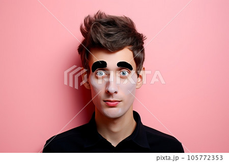 おかしなメイクの男性,Generative AI AI画像 105772353