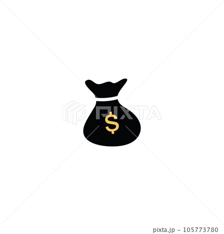 Money Bag icon Template vector 105773780