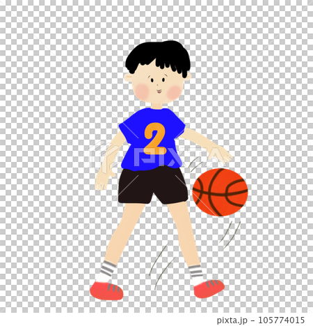 Basketball cartoon kids  105774015