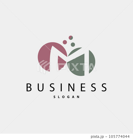 Initial Letter M Minimalist Logo, Simple Logotype Vector, Corporate Identity Emblem Modern, Luxurious And Elegant Symbol Design Brand, Company, Business 105774044