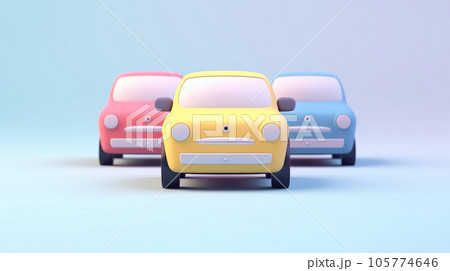 Tiny Cute 3D Car: A Miniature Delight 105774646