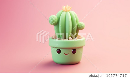 Adorable Miniature 3D Cactus: A Tiny Delight of Nature Adorable Miniature 3D Cactus: A Tiny Delight of Nature 105774717