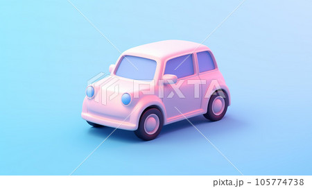 Tiny Cute 3D Car: A Miniature Delight 105774738