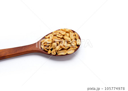 Peanut on a white background. 105774978
