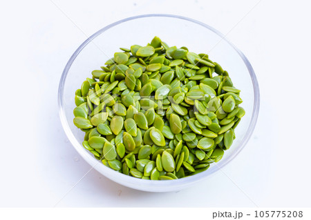 Leucaena leucocephala isolated seeds on white background 105775208