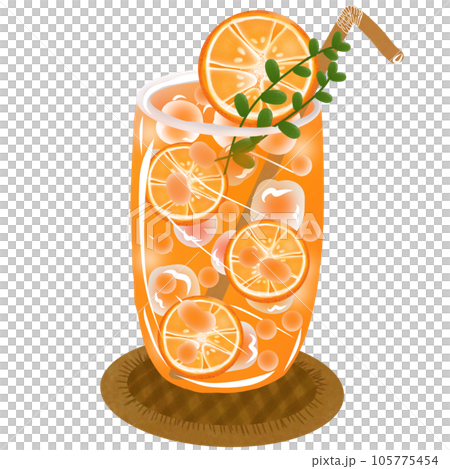Orange juice cartoon  105775454