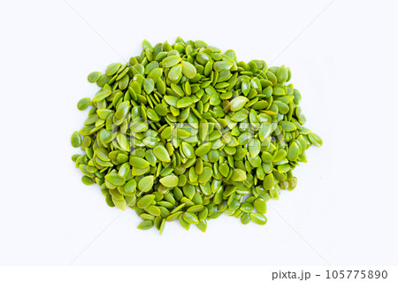 Leucaena leucocephala isolated seeds on white background 105775890