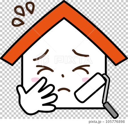 外壁について悩む家の表情 105776898