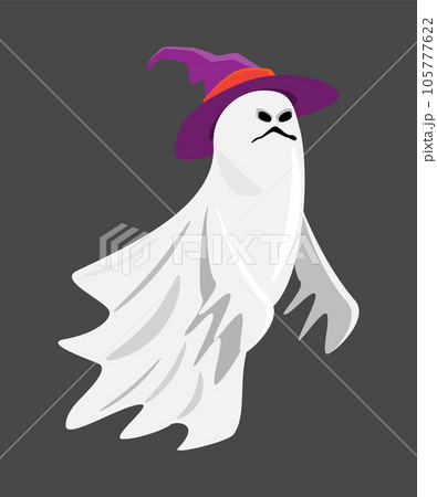 White cloth ghost . Halloween cartoon characters . Vector . White cloth ghost . Halloween cartoon characters . Vector . 105777622