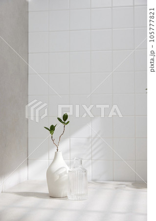 Various props in the bathroom background 105777821