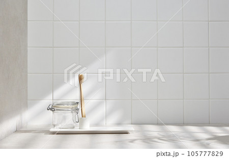 Various props in the bathroom background 105777829