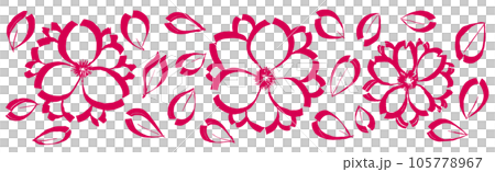 桜 八重桜 手書きイラスト 桜 八重桜 手書きイラスト 105778967