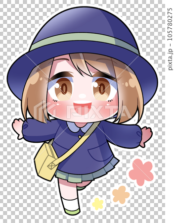 女孩穿著幼兒園制服 105780275