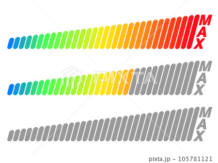 格闘ゲームなどで使われるパワーゲージ。エネルギーレベルを表示する。 105781121