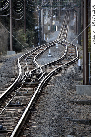 ケーブルカーの線路 105781266