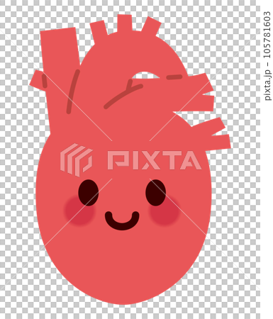 Illustration of a cute heart character Illustration of a cute heart character 105781603