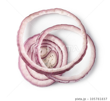 Sliced red onion ring Sliced red onion ring 105781837