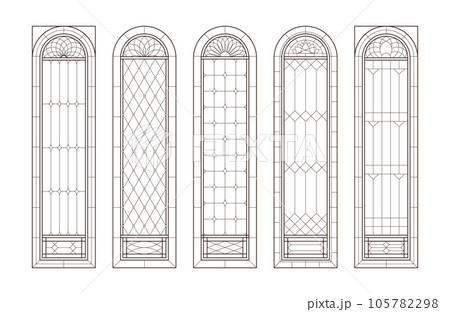 Christian medieval arches. 105782298