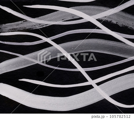 Abstract Gray Watercolor Drawing. Hand Drawn Grey Background Texture. 105782512