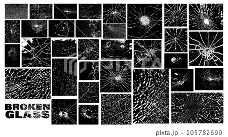 Broken glass frame background. 105782699