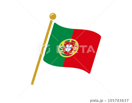 ポルトガルの国旗アイコン ベクターイラスト 105783637