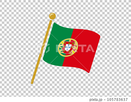 ポルトガルの国旗アイコン ベクターイラスト 105783637