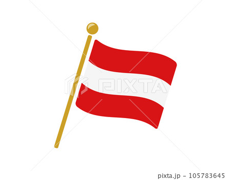 オーストリアの国旗アイコン ベクターイラスト オーストリアの国旗アイコン ベクターイラスト 105783645
