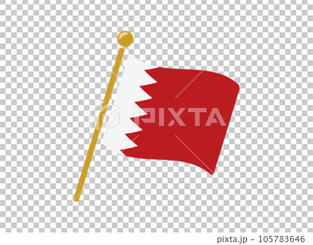 巴林國旗圖標矢量圖 105783646