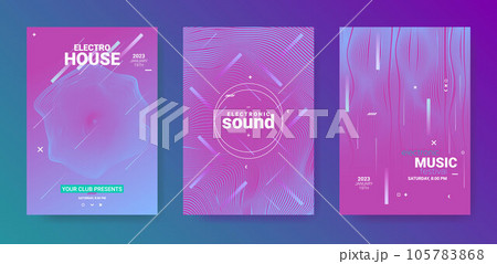 Abstract Music Poster. Electronic Dance Flyer. Vector 3d Background. Abstract Music Poster. Electronic Dance Flyer. Vector 3d Background. 105783868