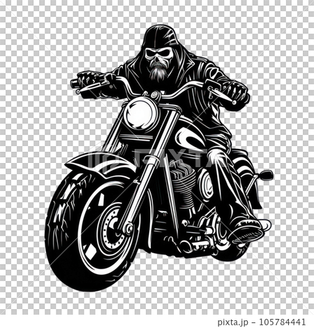 Black motorcycle club logo isolated 105784441