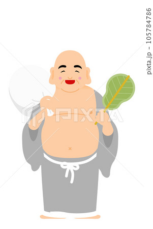 七福神　布袋尊のシンプルでかわいいイラスト 105784786