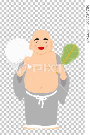 七福神　布袋尊のシンプルでかわいいイラスト 105784786