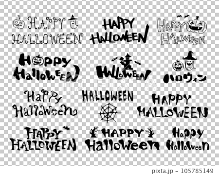 秋の可愛いハロウィンイラスト素材集 105785149