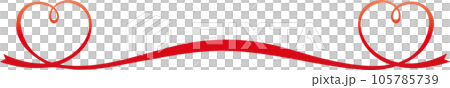 Two red heart frames made of ribbon Two red heart frames made of ribbon 105785739