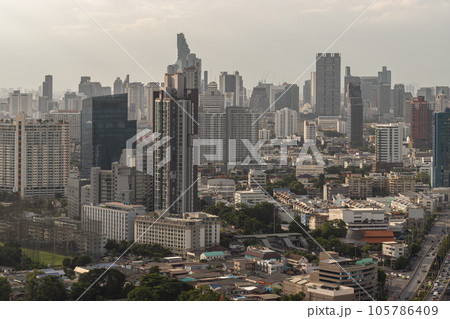Beautiful view of Modern architectural buildings in Central business district. Beautiful view of Modern architectural buildings in Central business district. 105786409