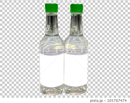 Korean soju bottle on transparent background 105787474