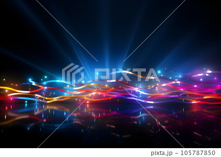 technology light line graphics Generative AIのイラスト素材 [105787850] - PIXTA