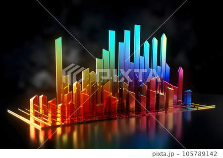 capital city building graph trade vector style investment  Generative AI 105789142
