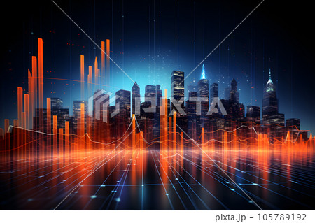 capital city building graph trade vector style investment Generative AI capital city building graph trade vector style investment Generative AI 105789192