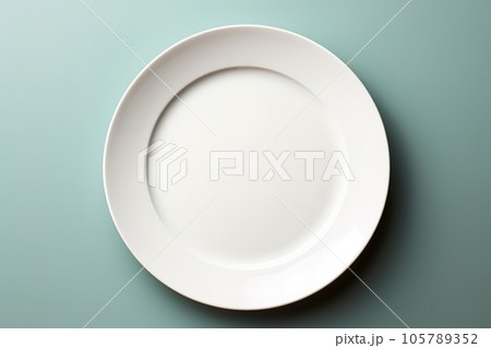 Empty white plates. Top view. Empty white plates. Top view. 105789352