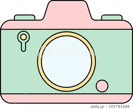 dslr camera style pastel color flat design icon 105791686