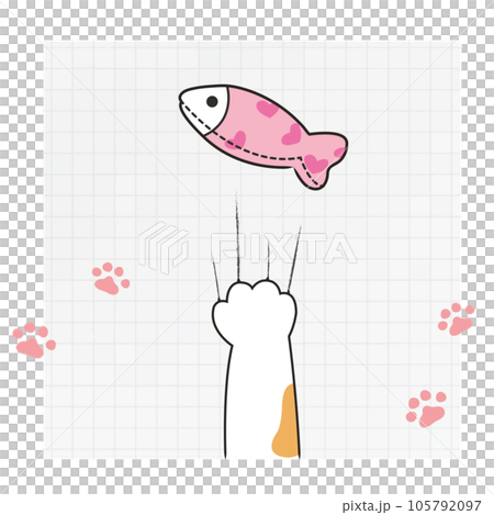 cartoon cat feet cartoon cat feet 105792097