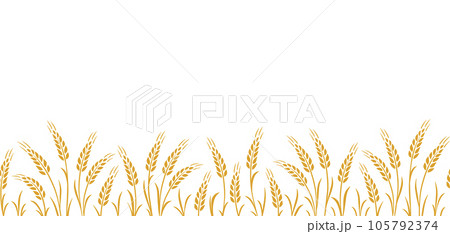 food background with seamless pattern wheat stalks 105792374