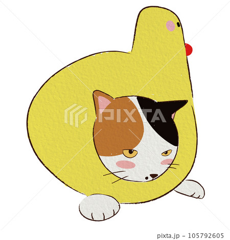 cartoon cat and duck 105792605