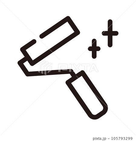 ローラー　塗装　掃除　塗る　アイコン 105793299