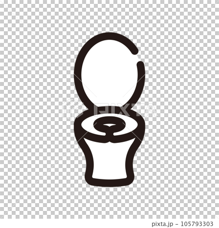 Toilet, flush toilet, western style toilet icon 105793303