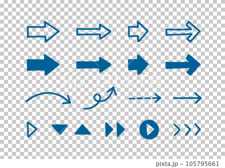Hand-drawn style arrow set Hand-drawn style arrow set 105795661