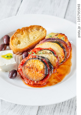 Briam Greek Vegetable Bake 105795948